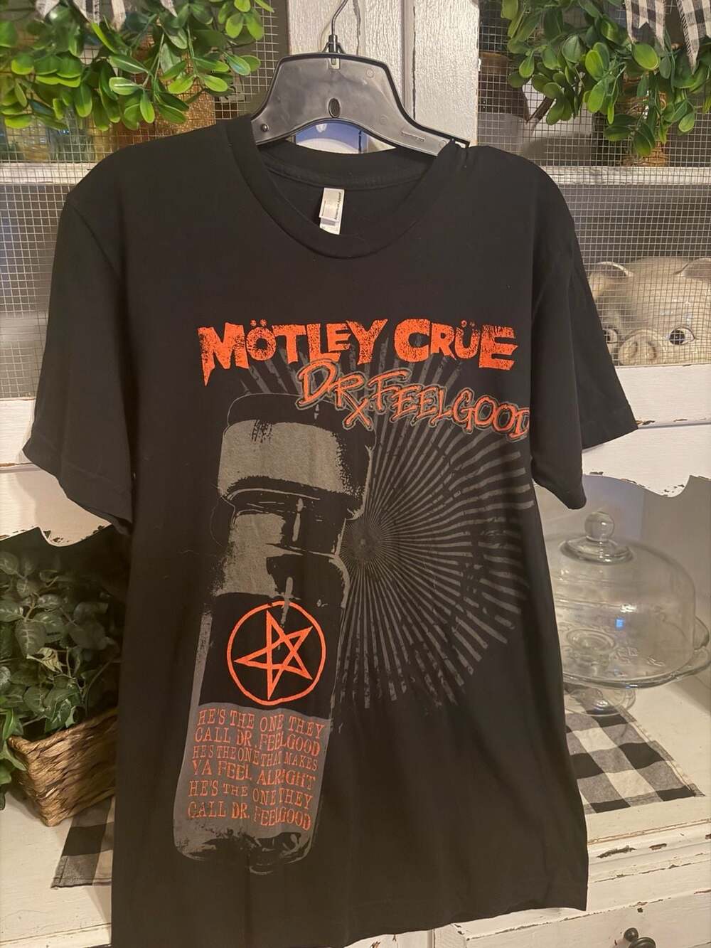 American Apparel Motley Crue Dr Feelgood T-Shirt Size M Black Concert